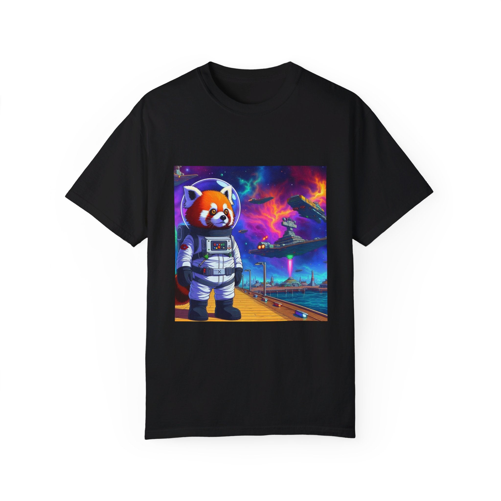 Red Panda Collection Spaceport Unisex Garment-Dyed T-shirt